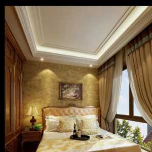 中式家具窗帘卧室窗帘装修效果图