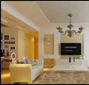 灯具富裕型客厅电视背景墙装修效果图