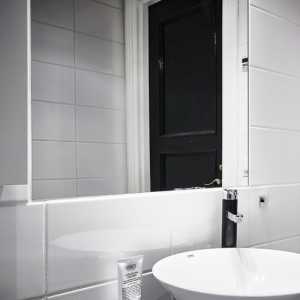 镜子面盆现代卫生间淋浴房装修效果图