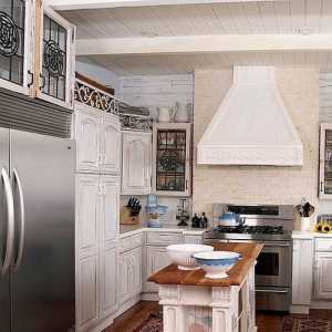 厨房木色橱柜现代别墅装修效果图