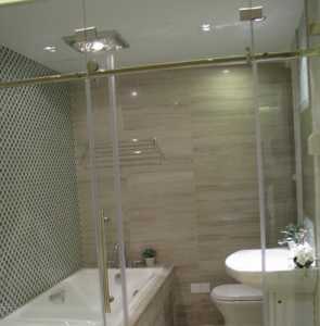 浴缸吊顶卫生间淋浴房壁灯装修效果图