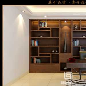 新中式书房小户型跃层装修效果图