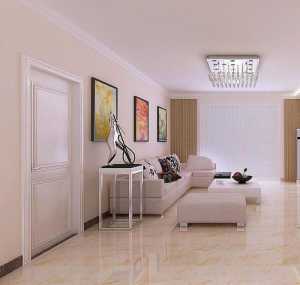 现代别墅柔和式起居室装修效果图