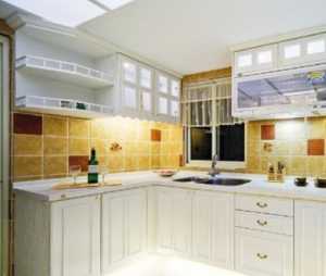 现代别墅白色砖型纹理厨房装修效果图