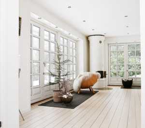木制条形地板现代别墅装修效果图