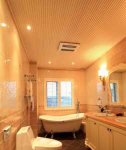 卫生间瓷砖面盆面盆柜浴缸装修效果图