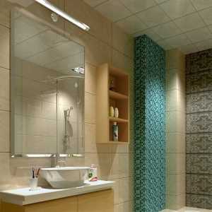 卫生间花洒瓷砖背景墙装修效果图