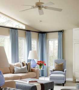 单人沙发美式客厅家具吊灯装修效果图