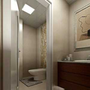 清新玻璃门卫生间卫浴洁具装修效果图