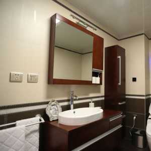 面盆卫生间镜子小卫生间装修效果图