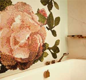 面盆花瓶瓷砖背景墙卫生间装修效果图