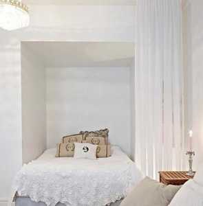 欧式现代别墅冷色系卧室装修效果图