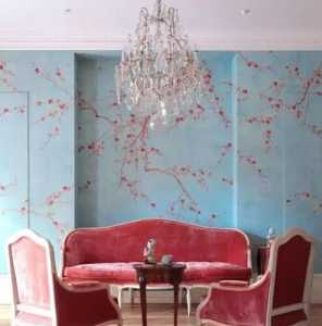 素色墙纸客厅装修效果图