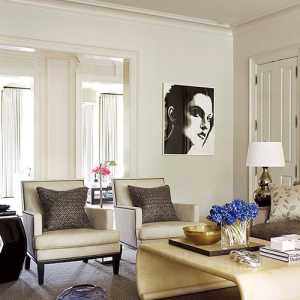 现代美式二居室客厅装修效果图