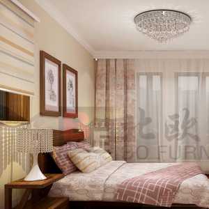 简洁富裕型卧室背景墙窗帘装修效果图