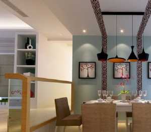 东南亚餐桌餐厅背景墙装修效果图