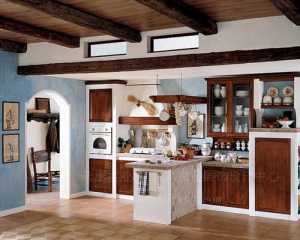 厨房橱柜80平米二居室装修效果图