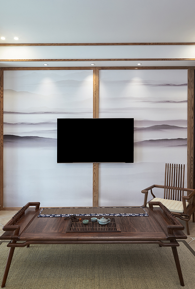 简易客厅电视背景墙装修效果图