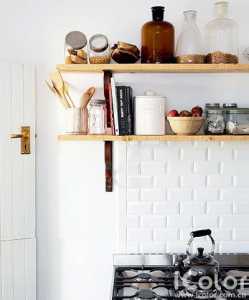 美式木门橱柜厨房装修效果图
