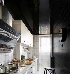 厨房两侧墙壁做吊柜装修效果图