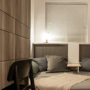 现代家居卧室橙色欧式窗帘装修效果图