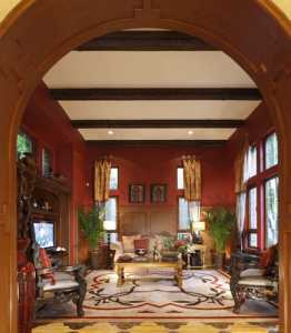 中式客厅客厅吊灯地毯装修效果图