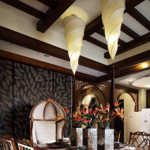 灯具餐厅背景墙吊顶餐桌装修效果图
