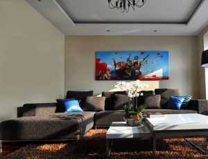 照片墙东南亚现代客厅装修效果图