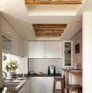 厨房白色橱柜吧台现代别墅装修效果图