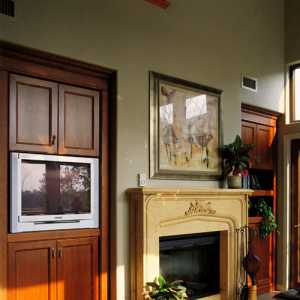 电视柜中式客厅电视背景墙装修效果图