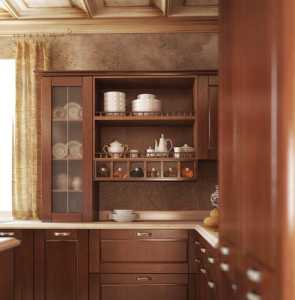 别墅厨房橱柜混搭装修效果图
