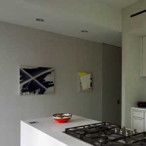 现代别墅白色清新亮丽厨房装修效果图