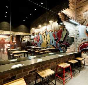 餐厅家具简约彩绘背景墙装修效果图