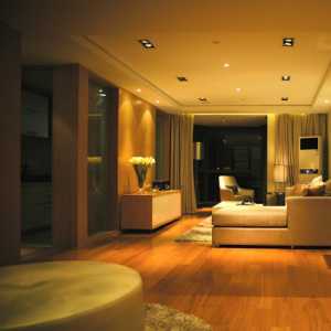 现代别墅大型木质起居室装修效果图