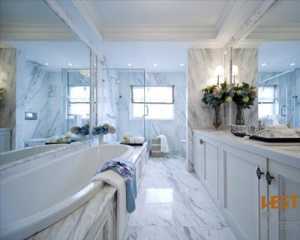 白色大户型淋浴房卫生间装修效果图