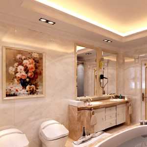 欧式别墅豪华型卫生间浴缸装修效果图